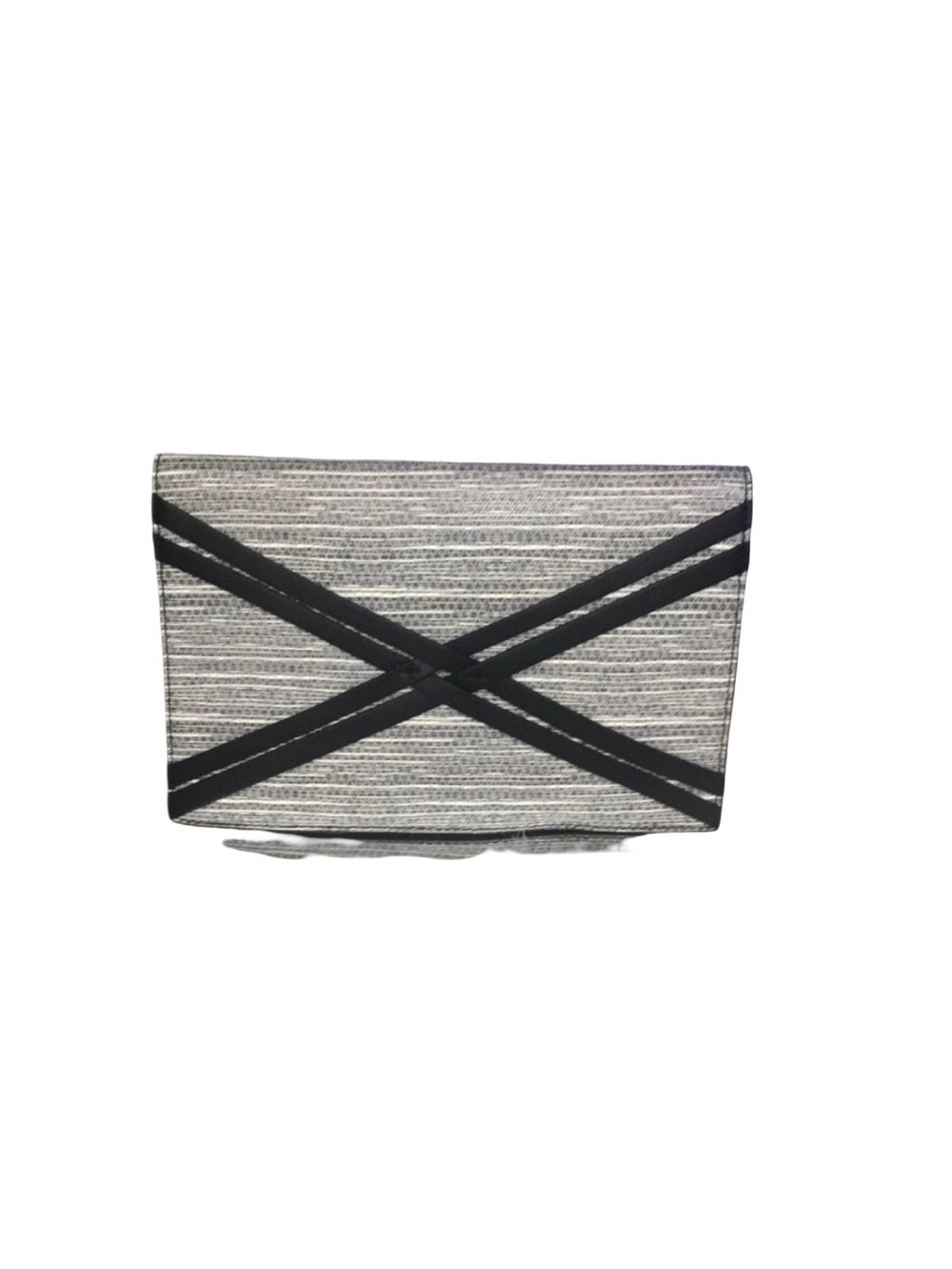 Danielle Nicole Woven Clutch Handbag with Black X